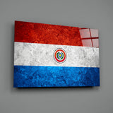 Flag of Paraguay Glass Wall Art