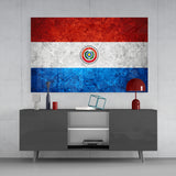 Flag of Paraguay Glass Wall Art