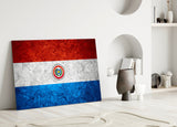 Flag of Paraguay Glass Wall Art