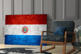 Flag of Paraguay Glass Wall Art