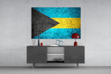 Flag of Bahamas Glass Wall Art