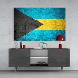 Flag of Bahamas Glass Wall Art