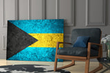 Flag of Bahamas Glass Wall Art