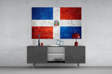 Flag of Dominic Republic Glass Wall Art