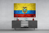 Flag of Ecuador Glass Wall Art