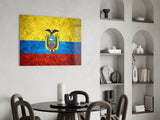 Flag of Ecuador Glass Wall Art