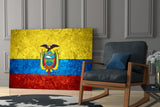 Flag of Ecuador Glass Wall Art