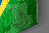 Flag of Brasil Glass Wall Art