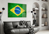 Flag of Brasil Glass Wall Art