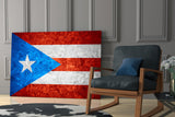 Flag of Puerto Rico Glass Wall Art