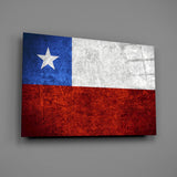 Flag of Chile Glass Wall Art