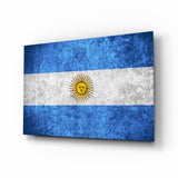 Flag of Argentina Glass Wall Art