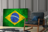 Flag of Brasil Glass Wall Art