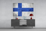 Flag of Finland Glass Wall Art