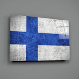 Flag of Finland Glass Wall Art