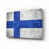 Flag of Finland Glass Wall Art