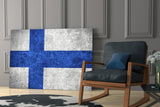 Flag of Finland Glass Wall Art