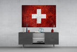 Flag of Switzerland Glass Wall Art