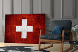 Flag of Switzerland Glass Wall Art