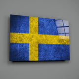 Flag of Sweden  Glass Wall Art