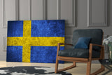 Flag of Sweden  Glass Wall Art