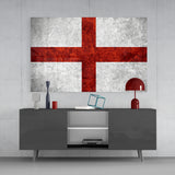 Flag of England Glass Wall Art