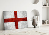 Flag of England Glass Wall Art