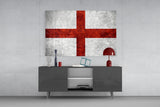 Flag of England Glass Wall Art