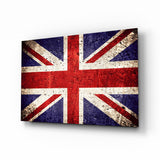 Flag of United Kingdom Glass Wall Art