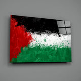 Flag of Palestina Glass Wall Art