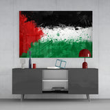 Flag of Palestina Glass Wall Art