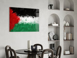 Flag of Palestina Glass Wall Art