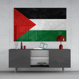 Flag of Palestina Glass Wall Art