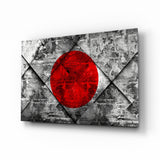 Flag of Japan Glass Wall Art