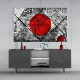 Flag of Japan Glass Wall Art