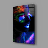 Neon Make Up Glass Wall Art