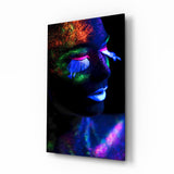 Neon Make Up Glass Wall Art