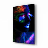 Neon Make Up Glass Wall Art