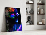 Neon Make Up Glass Wall Art