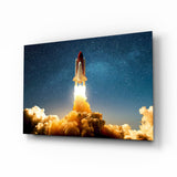 Journey To Space Glass Wall Art