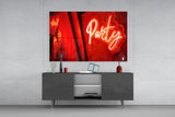 Entertainment Glass Wall Art