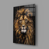 Lion Glass Wall Art