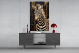 Zebra Glass Wall Art