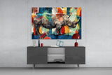 Rhino Glass Wall Art