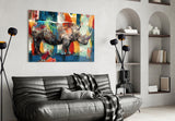 Rhino Glass Wall Art