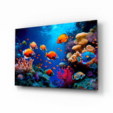 Ocean Life Glass Wall Art