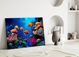 Ocean Life Glass Wall Art