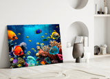 Ocean Life Glass Wall Art