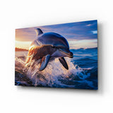 Dolphin Glass Wall Art