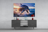 Dolphin Glass Wall Art